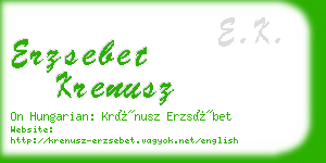 erzsebet krenusz business card